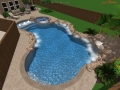 Freeform Pool and Spa 3D Design