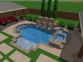 3D Planning Phase of Geometric Pool and Raised Spa