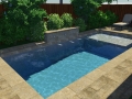 3D Design of Geometric pool with Tanning Ledge and Raised Scupper Wall