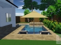 Geometric Pool and Spa 3D Design