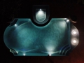 Night Overview of Geometric Pool and Spa